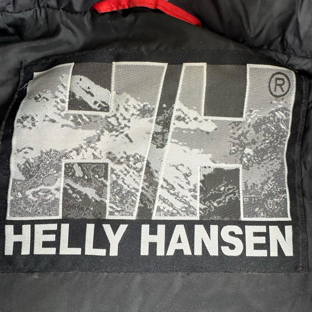 Vintage Helly Hansen Logo Down‎ Puffer Vest Men's Large Red Spellout Ski - Picture 4 of 8